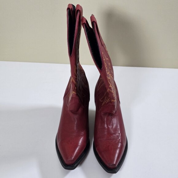 Laredo Western 51055 Boot Women 6.5 Madison Burnished Red Leather Stitch Cowgirl - Picture 3 of 16